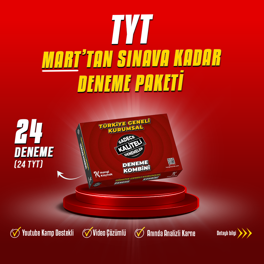 2026 TYT MART'TAN SINAVA KADAR DENEME PAKETİ