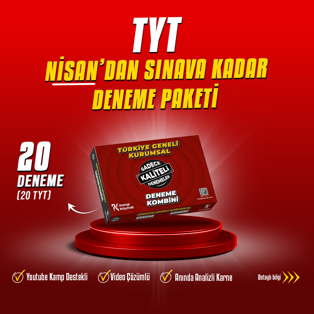 2026 TYT NİSAN'DAN SINAVA KADAR DENEME PAKETİ 2026 TYT NİSAN'DAN SINAVA KADAR DENEME PAKETİ