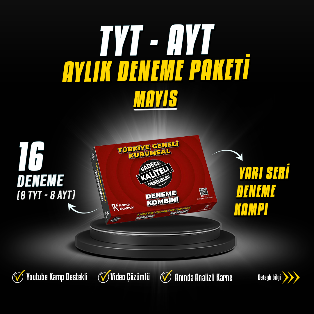 2026 YKS MAYIS AYLIK DENEME PAKETİ 2026 YKS MAYIS AYLIK DENEME PAKETİ