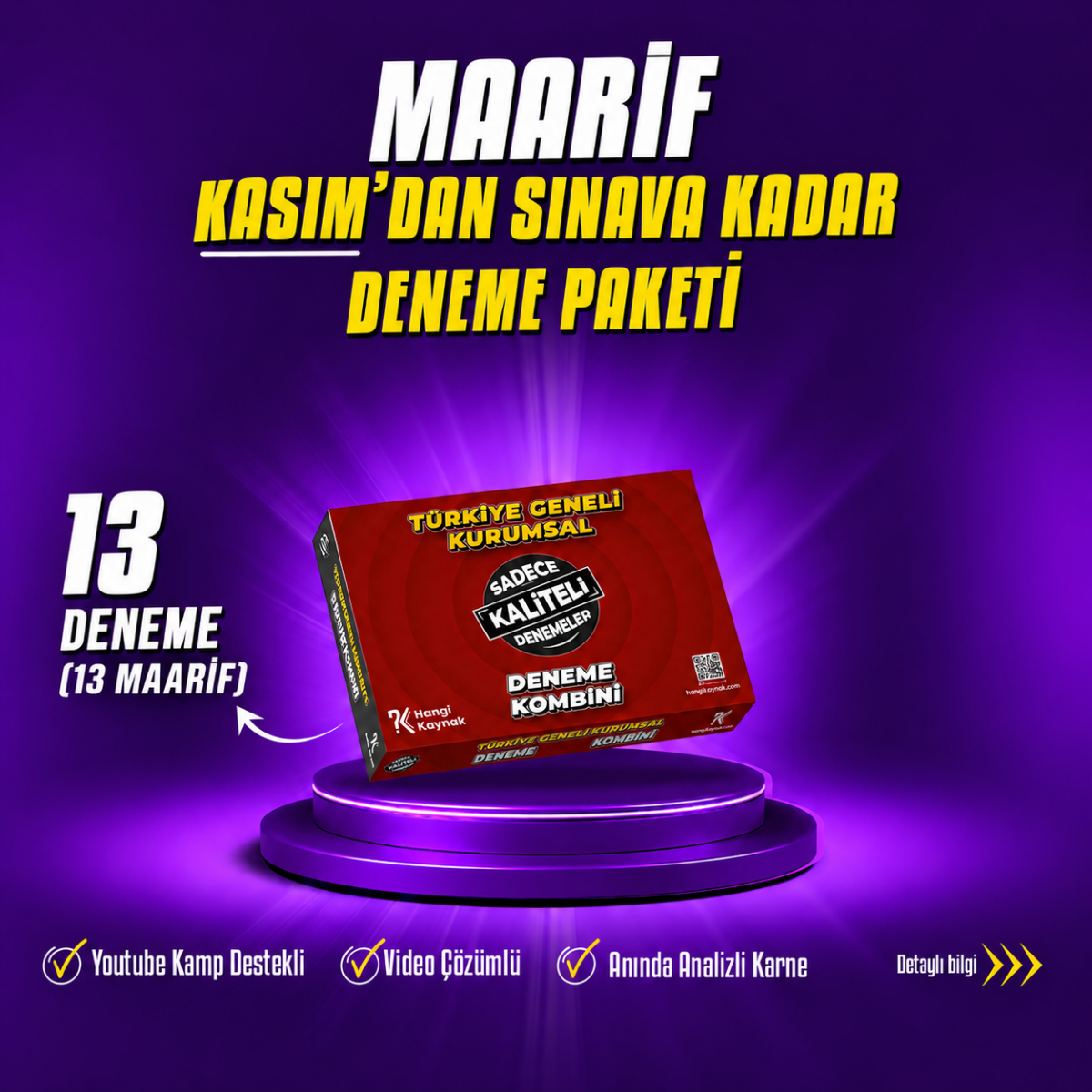 2027 YKS KASIM'DAN SINAVA KADAR MAARİF DENEME PAKETİ 2027 YKS KASIM'DAN SINAVA KADAR MAARİF DENEME PAKETİ