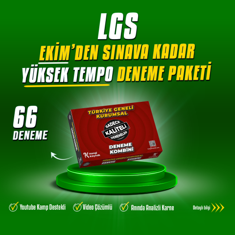 2026 LGS EKİM'DEN SINAVA KADAR YÜKSEK TEMPO DENEME PAKETİ
