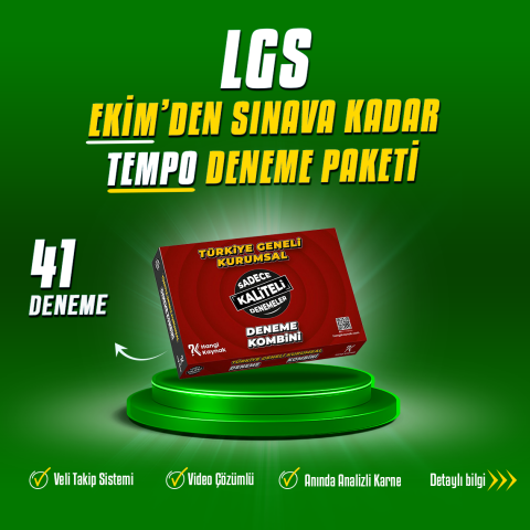 2026 LGS EKİM'DEN SINAVA KADAR TEMPO DENEME PAKETİ