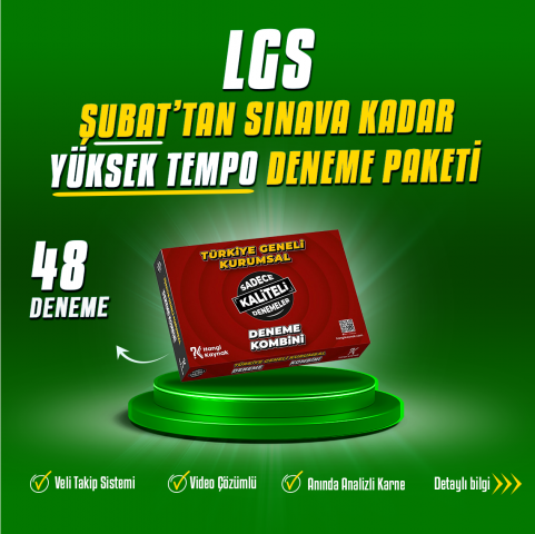 2026 LGS ŞUBAT'TAN SINAVA KADAR YÜKSEK TEMPO DENEME PAKETİ