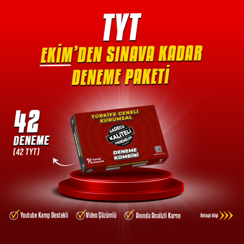 2026 TYT EKİM'DEN SINAVA KADAR DENEME PAKETİ