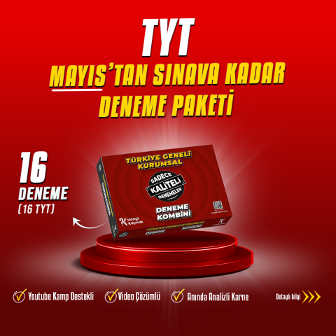 2026 TYT MAYIS'TAN SINAVA KADAR DENEME PAKETİ