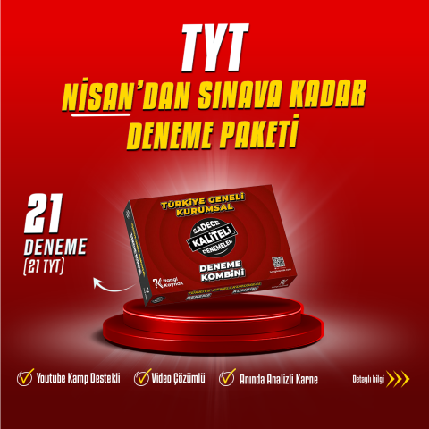 2026 TYT NİSAN'DAN SINAVA KADAR DENEME PAKETİ