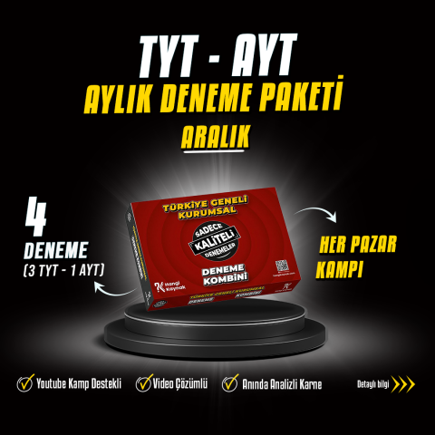 2026 YKS ARALIK AYLIK DENEME PAKETİ