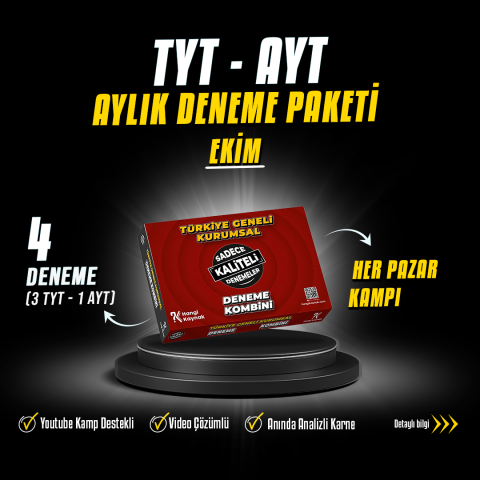 2026 YKS EKİM AYLIK DENEME PAKETİ