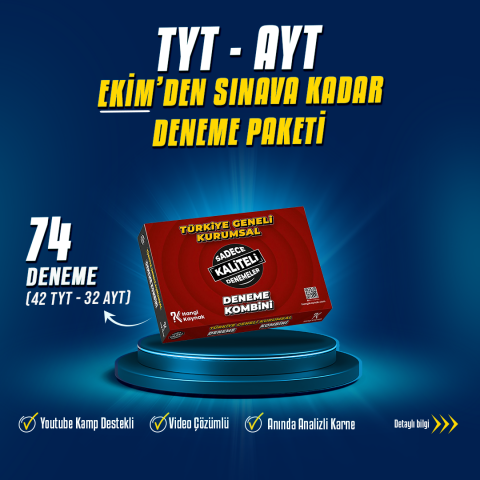 2026 YKS EKİM'DEN SINAVA KADAR DENEME PAKETİ