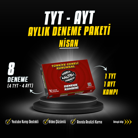 2026 YKS NİSAN AYLIK DENEME PAKETİ
