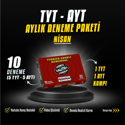 2026 YKS NİSAN AYLIK DENEME PAKETİ