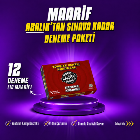 2027 YKS ARALIK'TAN SINAVA KADAR MAARİF DENEME PAKETİ