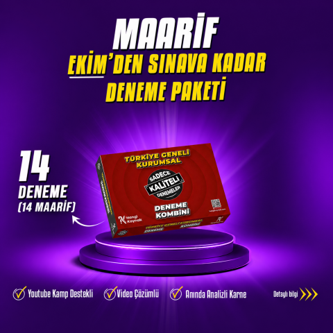 2027 YKS EKİM'DEN SINAVA KADAR MAARİF DENEME PAKETİ