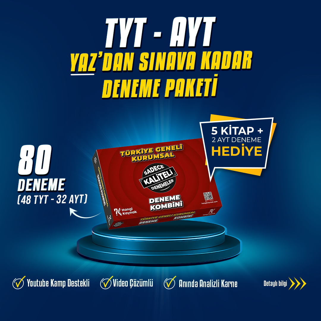 2026 YKS YAZ'DAN SINAVA KADAR DENEME PAKETİ 2026 YKS YAZ'DAN SINAVA KADAR DENEME PAKETİ